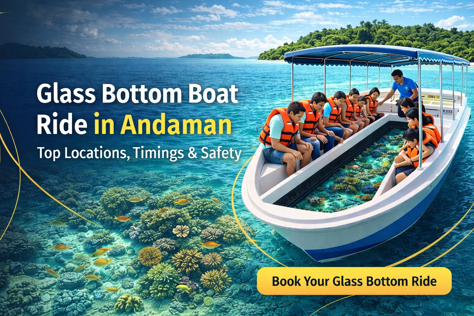 Glass Bottom Ride in JollyBuoy & Red Skin Island | Andaman