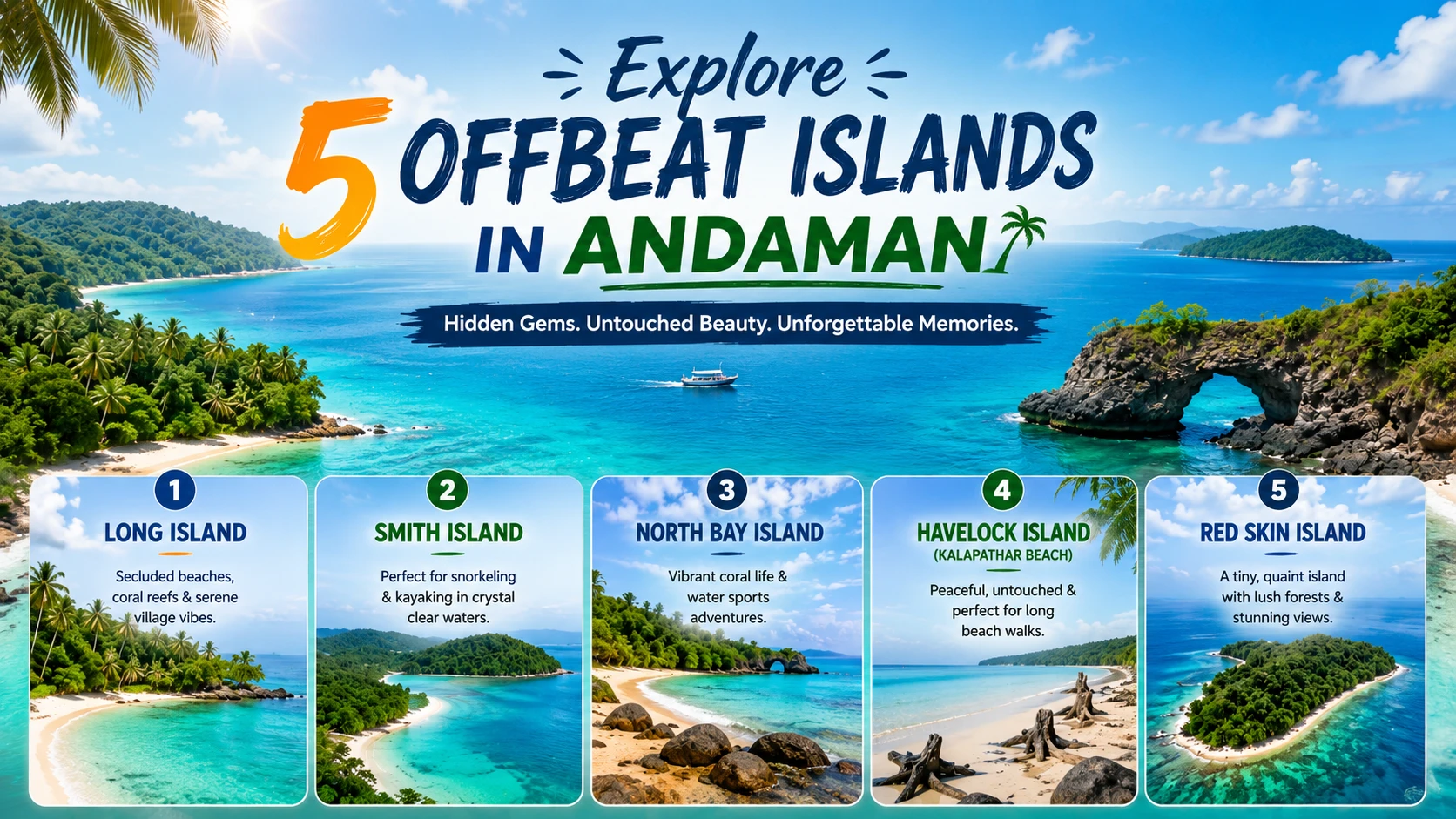 Explore 5 Offbeat Islands in Andaman